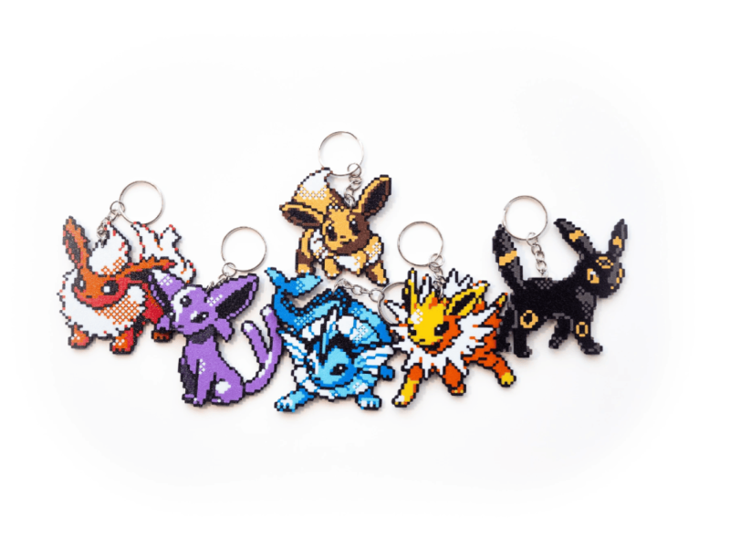 Llavero Pokemon Eevee Evoluciones 1º y 2º gen