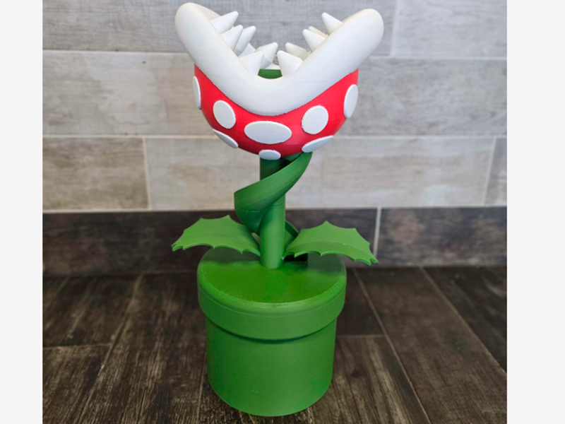 Hucha de Planta Piraña Impresa en 3D