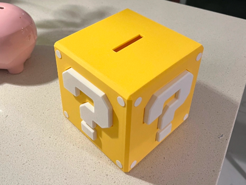 Hucha de Bloque Mario Bros Impresa en 3D